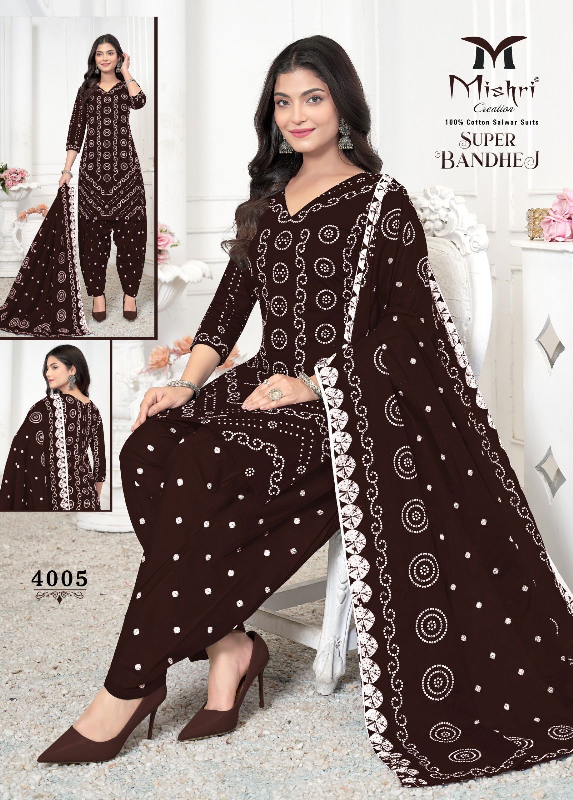 Super Bandhej Vol 4 By Mishri Pure Cotton Printed Dress Material Online Wholesale